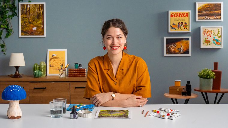 Portraits de nature avec des techniques d'illustration mixtes