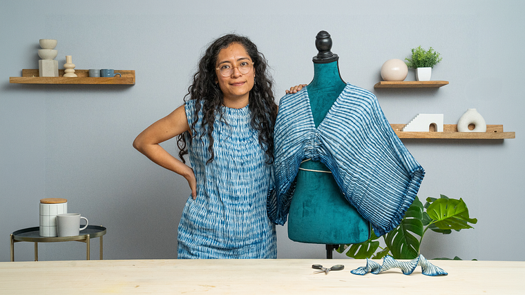 Textil: Handfalten und Färben