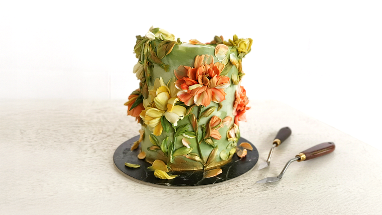 Curso guiado: Esculpir flores de crema de mantequilla con una cuchilla de paleta