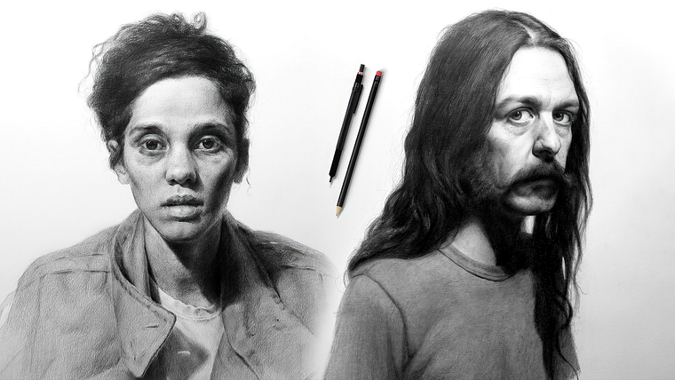 Realistic Portrait with Graphite Pencil