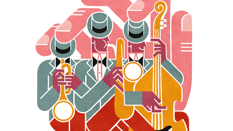 Illustration expressive sur toute la ligne