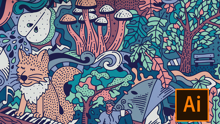Vektor-Illustration im Doodle Stil