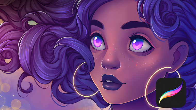 Female Character Portraits in Procreate