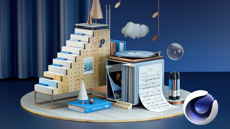 Crearea de compoziții 3D în Cinema 4D