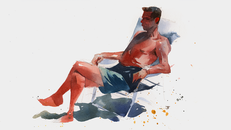  Sketching de pessoas em aquarela