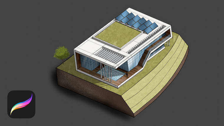 Architektur-Skizzen zeichnen mit Procreate