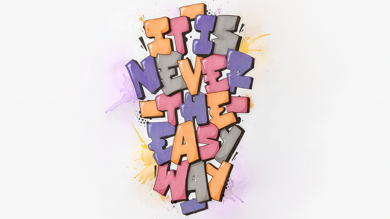 Lettering inspiré du graffiti