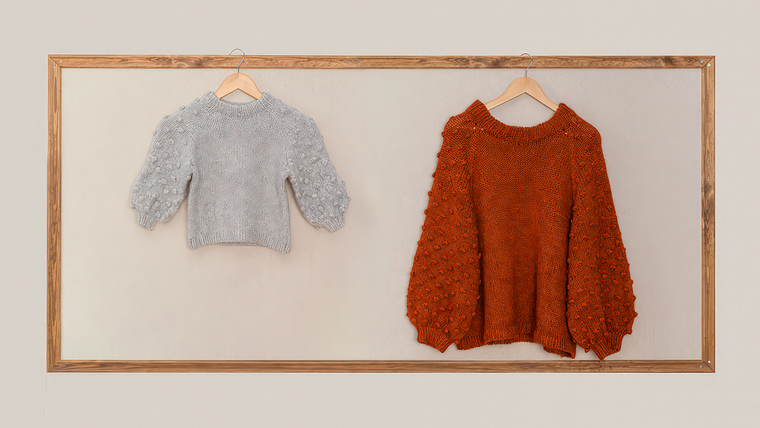 Maglieria con tecnica raglan top down