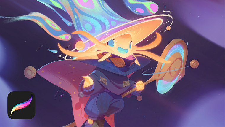 Desain Karakter Fantasi di Procreate