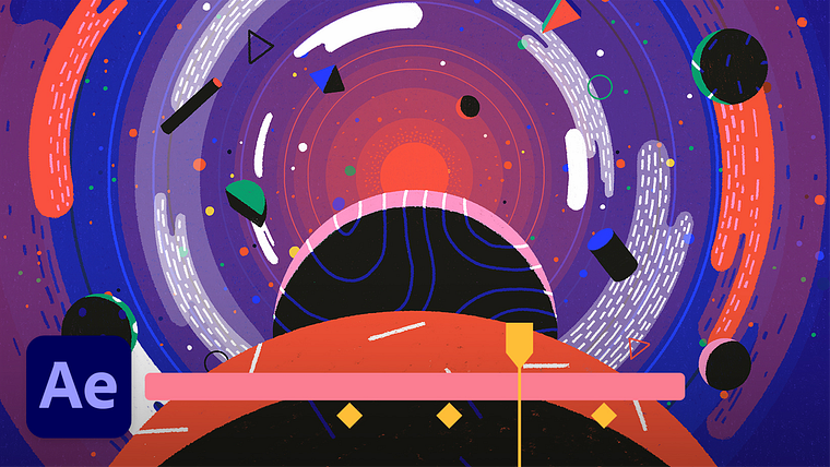 Transitions animées avec des illustrations 2D et After Effects