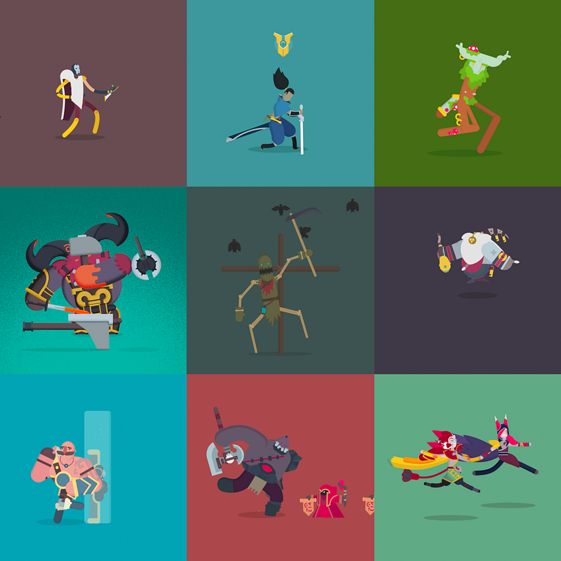 Personajes del League of Legends en 2D