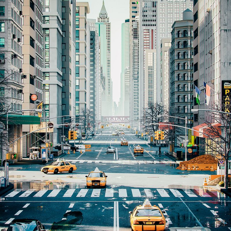 Exterior de ciudad desde un sueño.