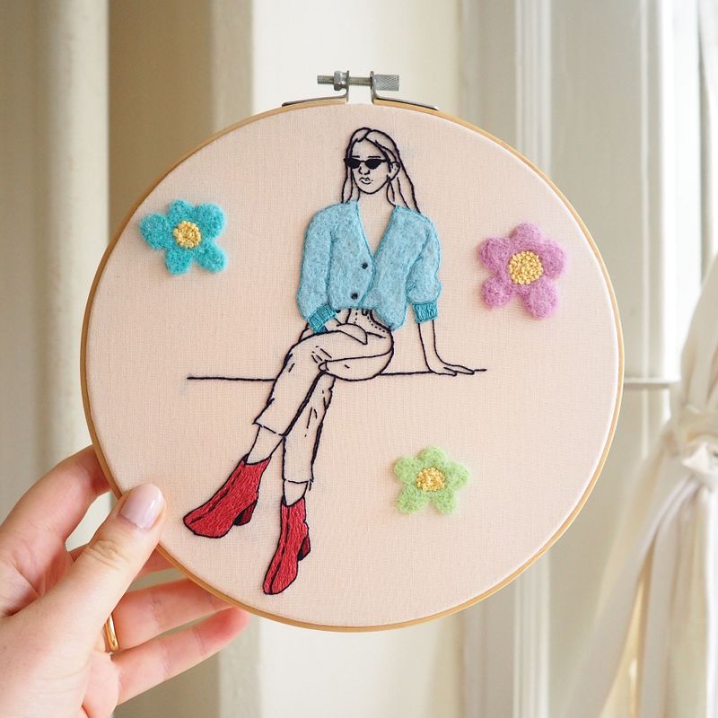 My project in Figurative Fashion Embroidery with Needle Felting course