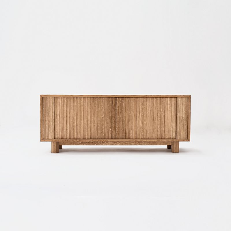 Carved Tambour Cabinet