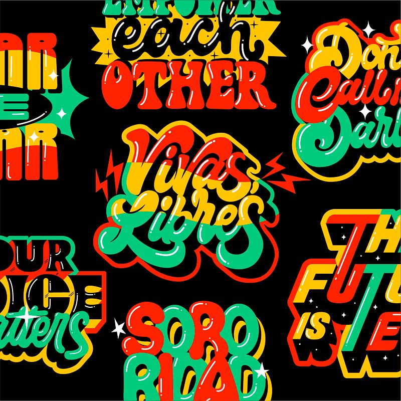 Womens International day Sticker Set + Lettering