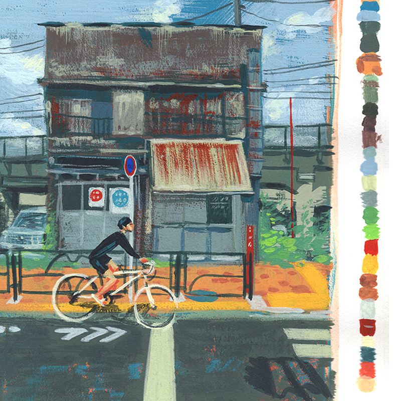 Tokyo Sketchbook Painting Studies - Personal Project. 