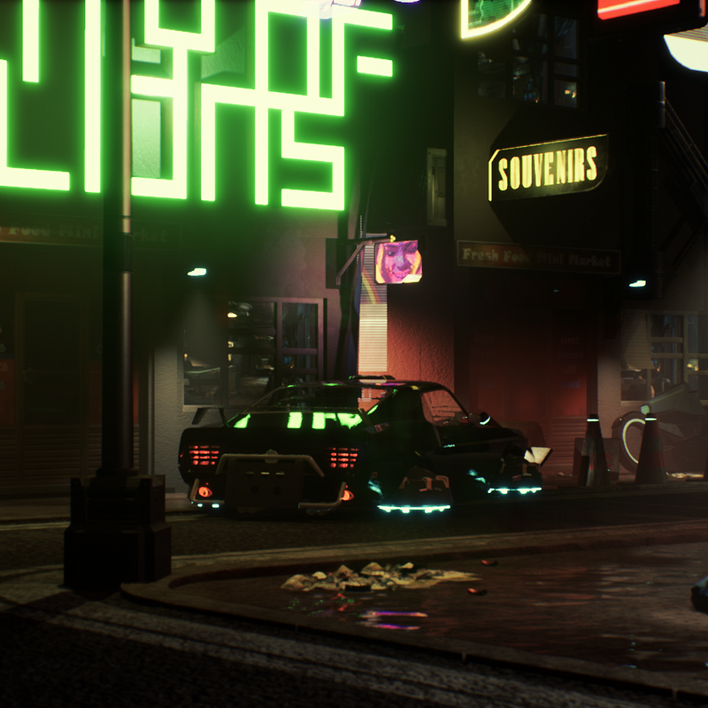 My project for course: Game Environment Design: Cyberpunk Scenes with Unreal Engine