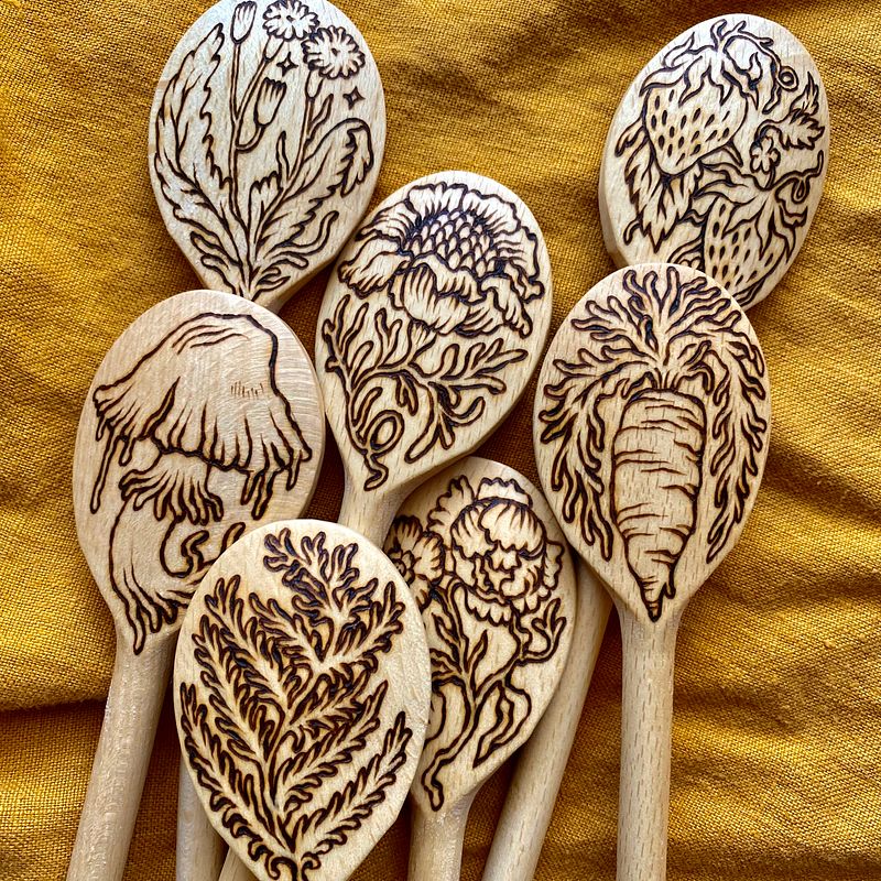 Wood-Burned Spoons! 