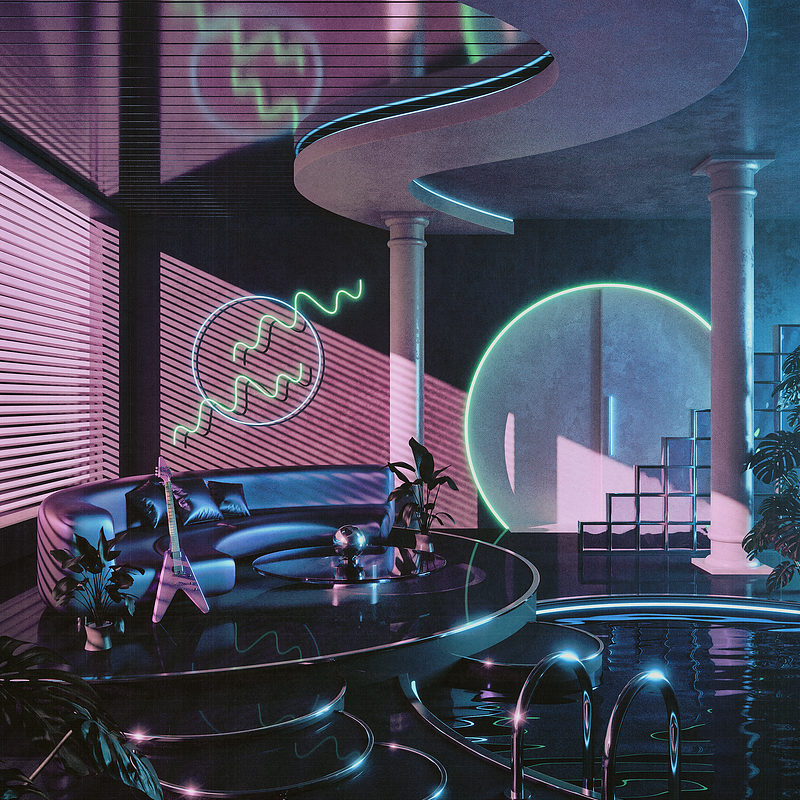 My project for course: 3D Interior Visualizations: Design Retro Spaces in... Cinema 4D?