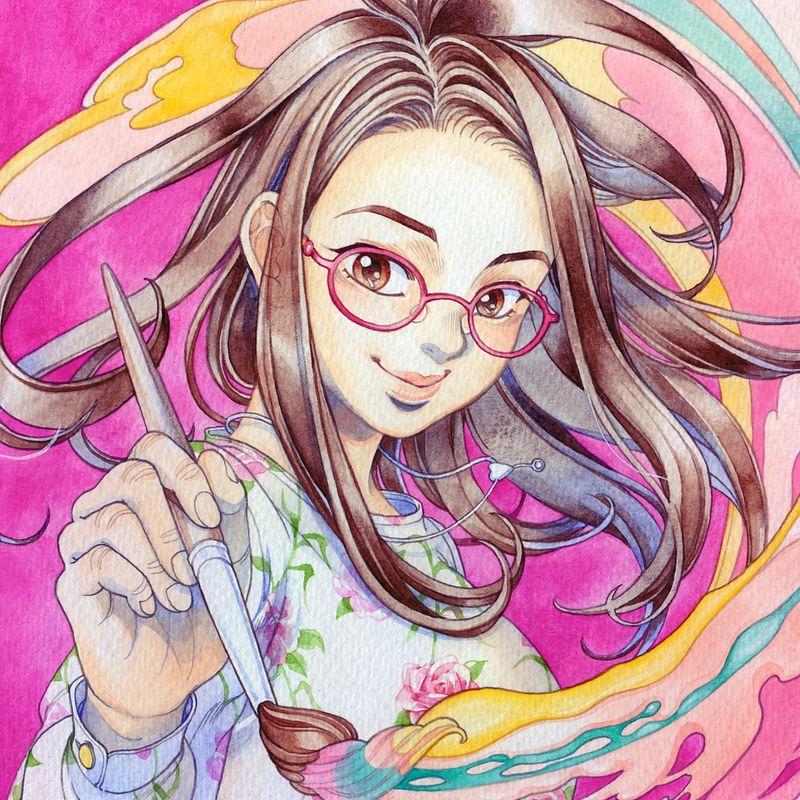 Mi proyecto del curso: Retratos de estilo manga en acuarela