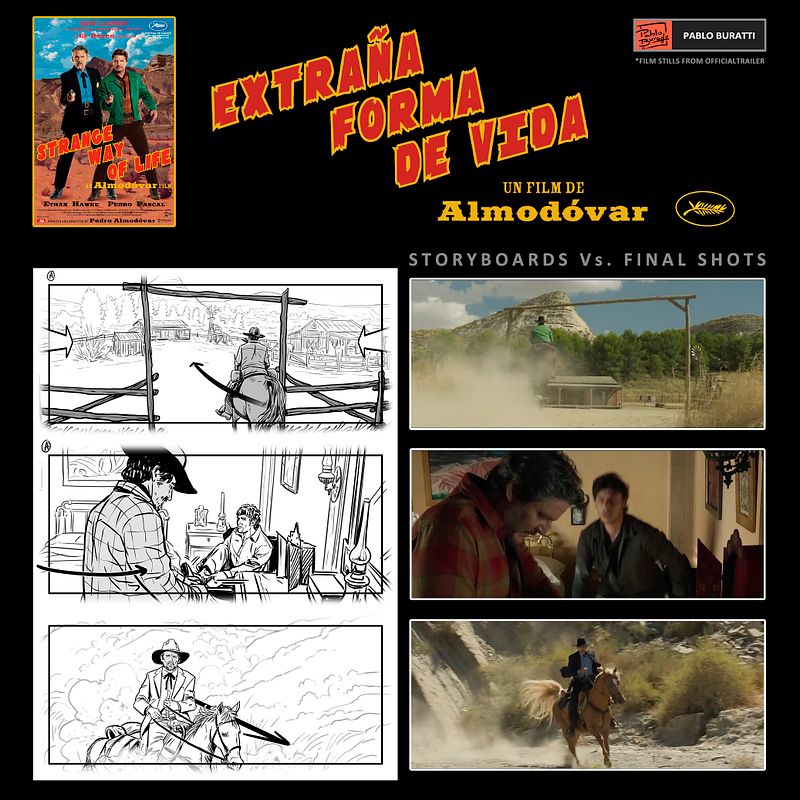 Extraña forma de vida / Strange way of life - Storyboards & Concept Art