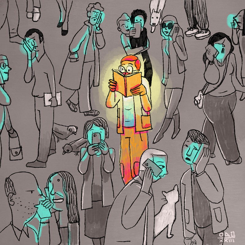 Crazy for Books! A series of illustrations about how much we love books and reading.