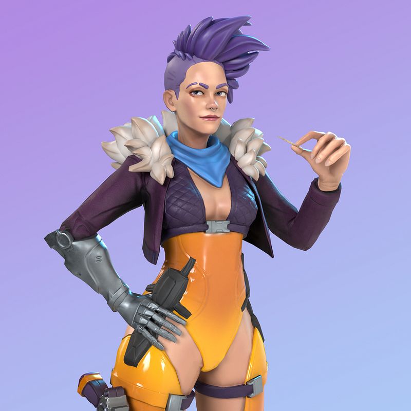 Stylized Cyberpunk Girl