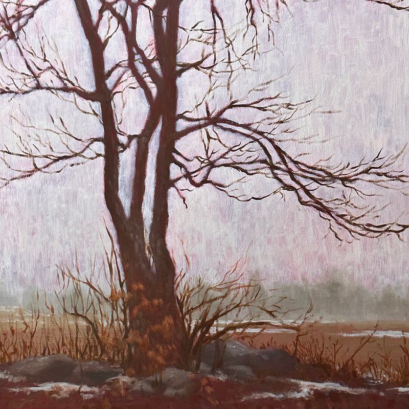 "An Early Spring's Fog" - Oil on Artefex Panel