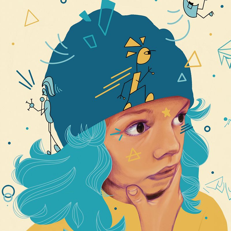 Mein Abschlussprojekt für den Kurs: Illustration von kreativen Porträts mit Procreate