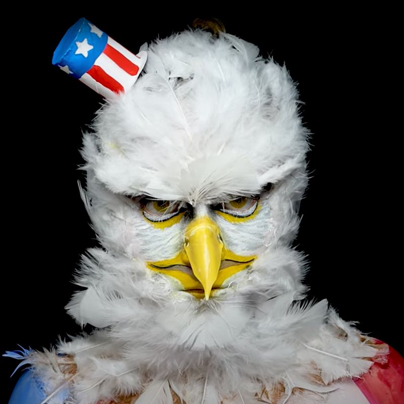 Happy 4th of July! Cursed Bald Eagle Makeup 🦅 🇺🇸