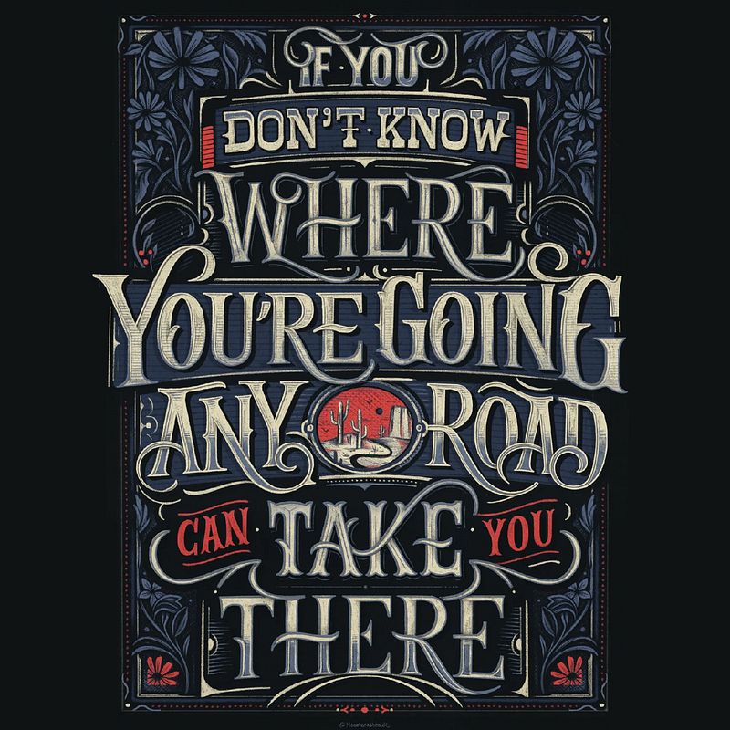 If you don't know where you are going any road can take you there - Print