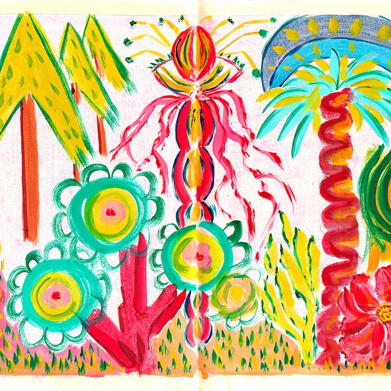 "Exploro para encontrar caminos" Mi proyecto del curso: Cuaderno de artista: explora técnicas de ilustración
