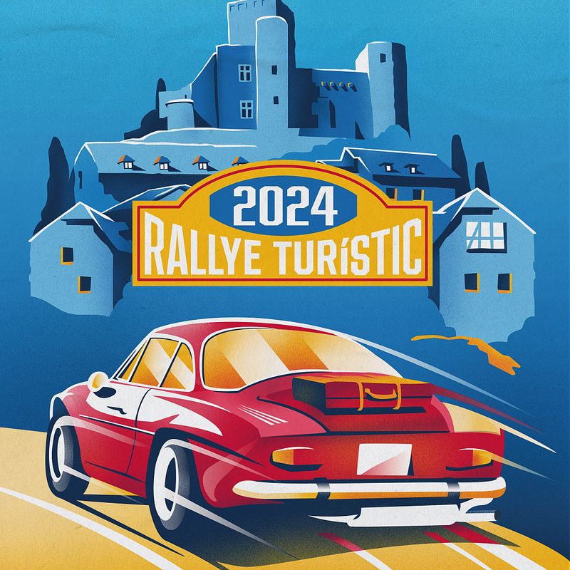 Cartel RALLYE TURÍSTIC 2024 AUTOMÓVIL CLUB D'ANDORRA 