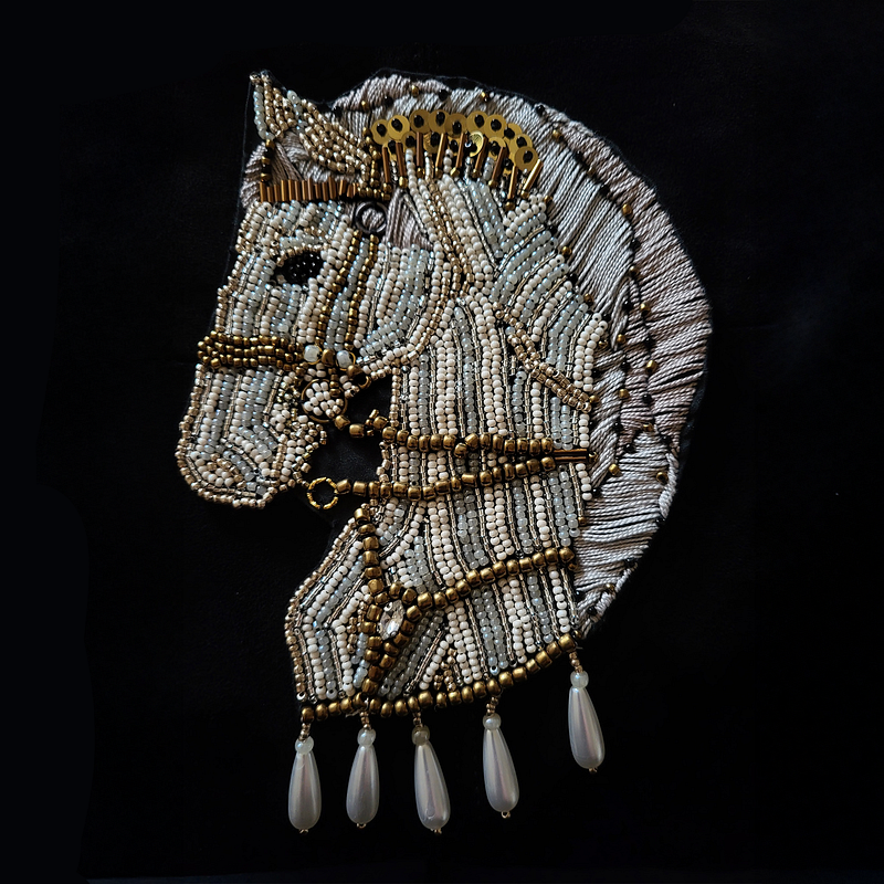 Horse patch embroidery
