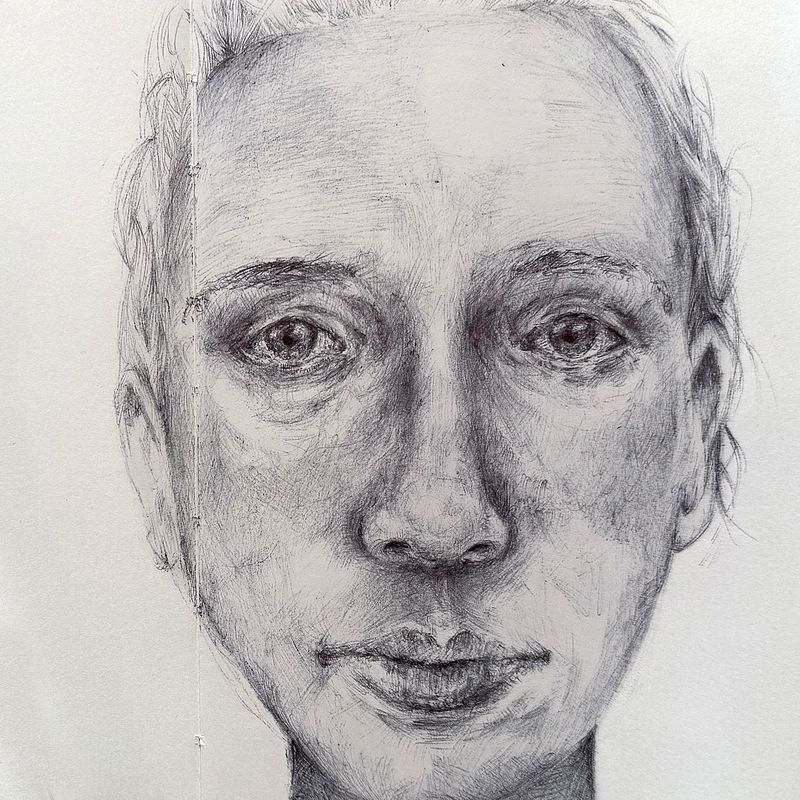 Drawing with ballpoint pen 