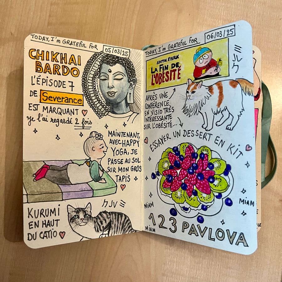 Carnet de gratitude : March 2025 sketchbook
