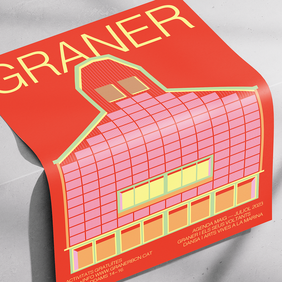 Pôster e planejador trimestral para um espaço criativo