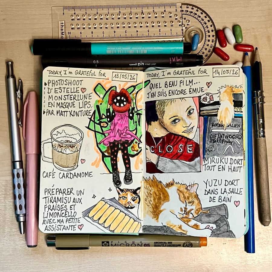 Cuaderno de gratitud : cuaderno de bocetos de mayo de 2026