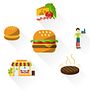 Infografía Hamburguesas en Madrid. Un proyecto de Diseño de Isabel Martinez Isabel - 30.06.2014