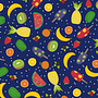 Pattern Frutal . Ilustrație tradițională de Ana Robiola - 08.31.2014