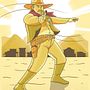 Cowboy. Ilustração tradicional projeto de Javi Gil - 20.10.2015