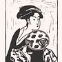 Geisha, Linograbado.. Projekt z dziedziny Craft, Trad, c i jna ilustracja użytkownika Antonio Linares - 26.05.2016