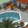 Casa y jardin con piscina. Un proyecto de 3D y Arquitectura de Nedelcho - 21.10.2017
