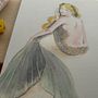 Sirena en acuarela para MerMay 2018. Artes plásticas, Desenho, Desenho a lápis, Ilustração tradicional, e Pintura projeto de Vianys Morales Gomez - 31.05.2018