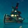Cartoon Boat. Un projet de 3D, Art conceptuel , et Jeux vidéo de Álvaro Pérez Aparicio - 17.03.2019