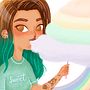 Sweet girl . % Marian Alhama tarafından hazırlanan Dijital İllüstras, Ve on projesi - 02.11.2019