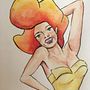 Mi Proyecto del curso: Cómo conquistar a una Pin Up. Ilustração tradicional projeto de Tatiana - 15.04.2019