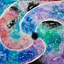 Mi Proyecto del curso: Técnicas modernas de acuarela "GALAXIA". Un projet de Aquarelle de Erika Acosta - 19.07.2019