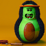 Lucho Guacamole- The avocado who wants to be fit. . Un proyecto de 3D de Melissa Vargas - 21.07.2019