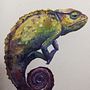Un camaleoncete. Een project van  Creativiteit y Aquarelschilderen van Eva Eire - 19.10.2019